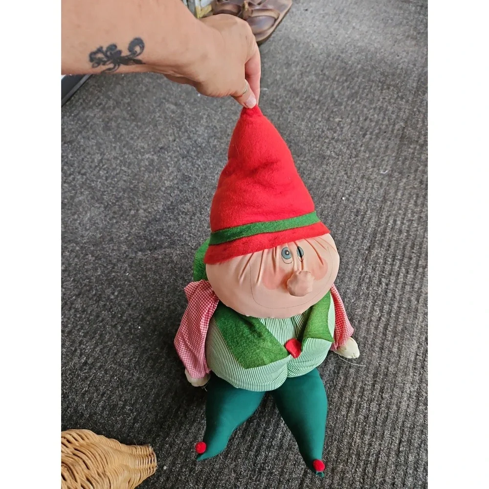 Vintage Christmas Elf Plush Puffalump Puffy Happy Pixie 18